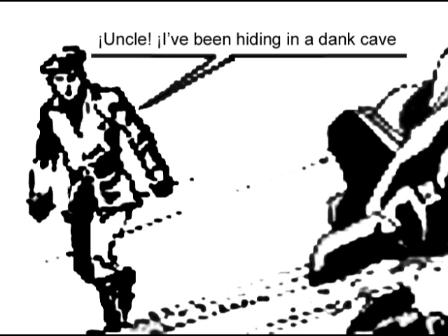hiding in a dank cave